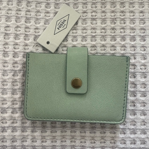 Fossil Accessories - Fossil Mint Green Leather Card Holder